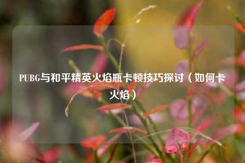 PUBG与和平精英火焰瓶卡顿技巧探讨(如何卡火焰)