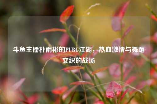 斗鱼主播朴雨彬的PUBG江湖,热血激情与舞蹈交织的战场