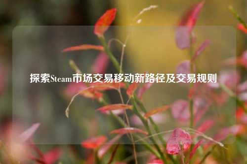探索Steam市场交易移动新路径及交易规则