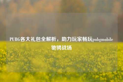 PUBG各大礼包全解析,助力玩家畅玩pubgmobile驰骋战场