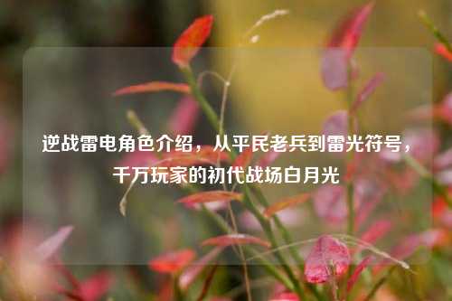 逆战雷电角色介绍,从平民老兵到雷光符号,千万玩家的初代战场白月光