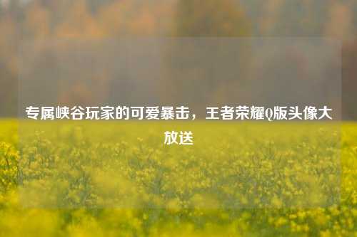 专属峡谷玩家的可爱暴击,王者荣耀Q版头像大放送