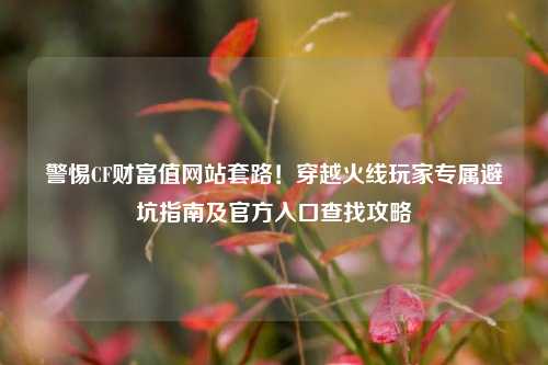 警惕CF财富值网站套路!穿越火线玩家专属避坑指南及官方入口查找攻略