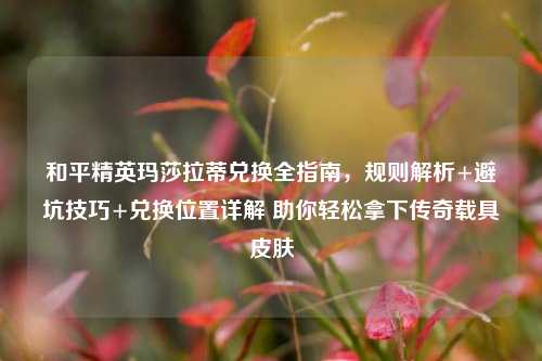 和平精英玛莎拉蒂兑换全指南,规则解析+避坑技巧+兑换位置详解 助你轻松拿下传奇载具皮肤