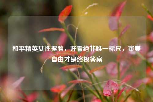 和平精英女性捏脸,好看绝非唯一标尺,审美自由才是终极答案