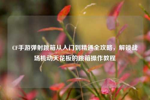 CF手游弹射跳箱从入门到精通全攻略,解锁战场机动天花板的跳箱操作教程