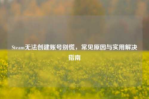 Steam无法创建账号别慌,常见原因与实用解决指南