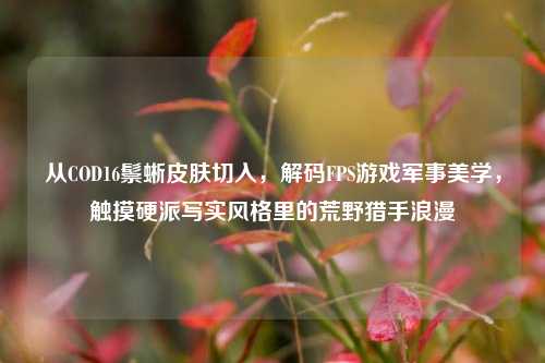 从COD16鬃蜥皮肤切入,解码FPS游戏军事美学,触摸硬派写实风格里的荒野猎手浪漫