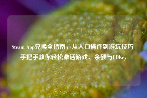 Steam App兑换全指南,从入口操作到避坑技巧 手把手教你轻松激活游戏、余额与CDKey