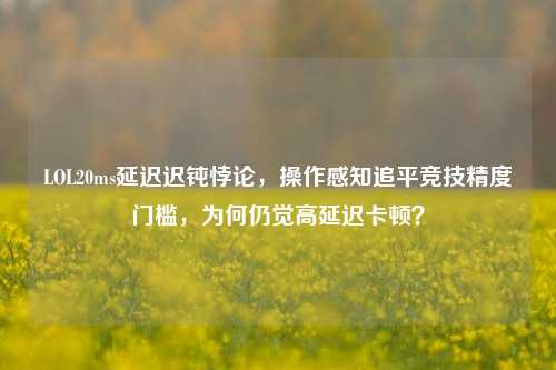 LOL20ms延迟迟钝悖论，操作感知追平竞技精度门槛，为何仍觉高延迟卡顿？